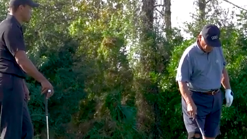 Tiger Woods and Lee Trevino put on wedge MASTERCLASS at PNC Championship